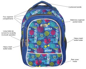 Compass backpack 6002 blue features