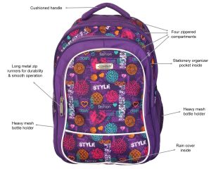 Compass backpack 6002 purple features