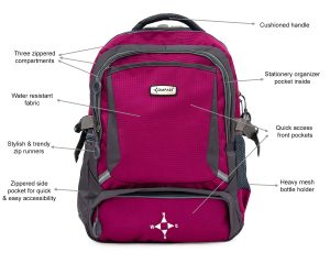 Compass backpack 6017 pink features