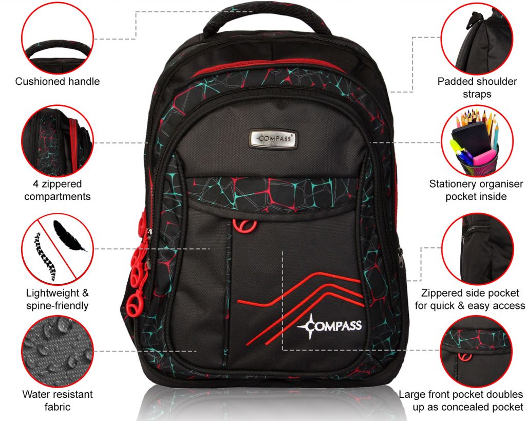 Compass Backpack 6013 Black Compass Bags & Luggage